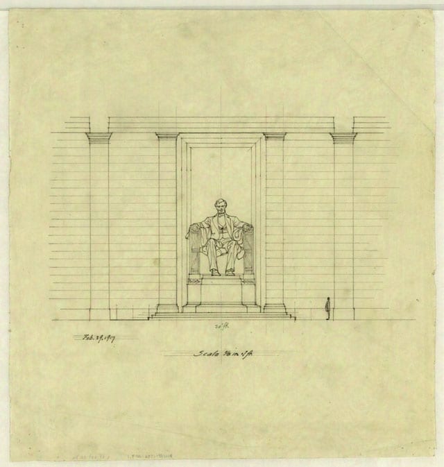 Henry Bacon sketch of the Lincoln Memorial