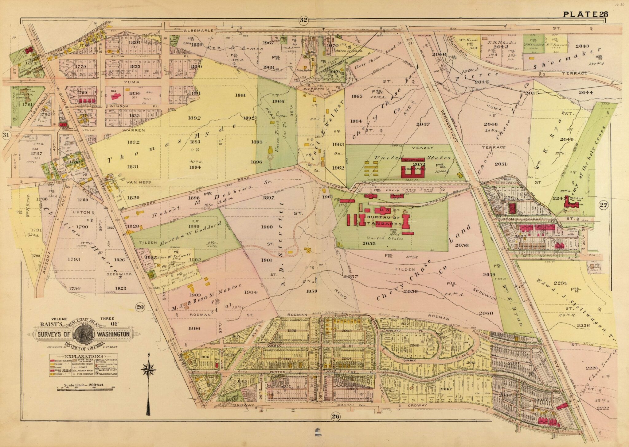 Exploring Connecticut Avenue in 1919: A Map of Cleveland Park and Chevy ...