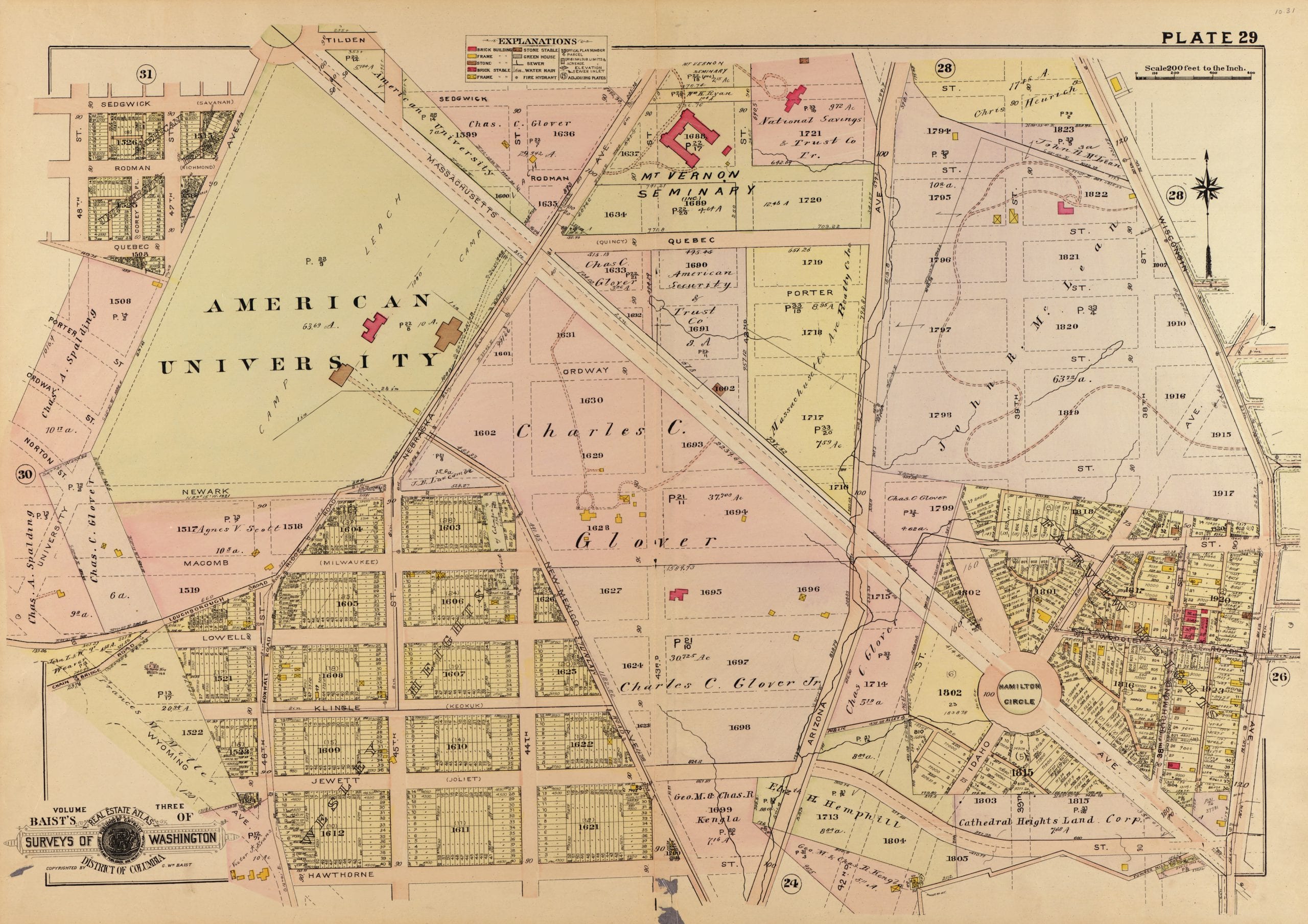 1921 map of McLean Gardens area