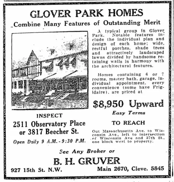 Glover Park advertisement