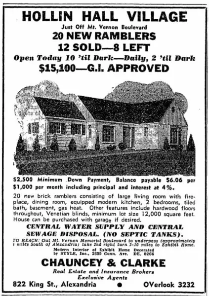 Hollin Hall advertisement - February 29th, 1948