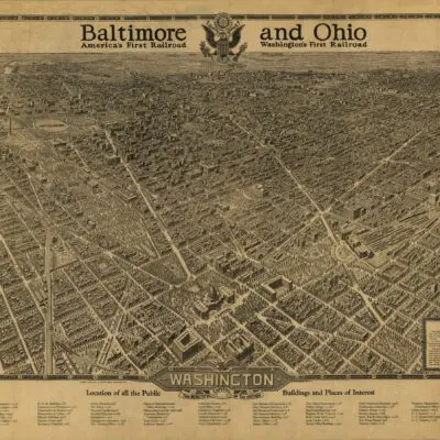 1921 B&O map of Washington, DC