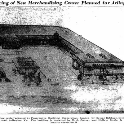 drawing of shopping center (1940)