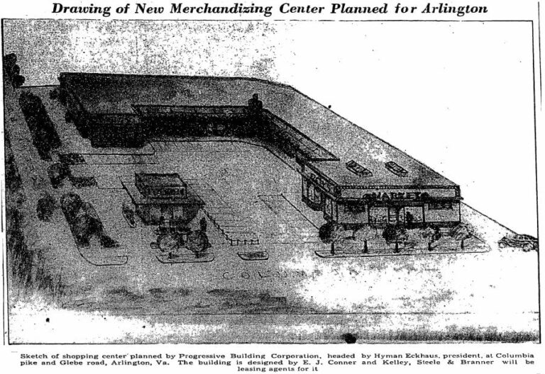 drawing of shopping center (1940)