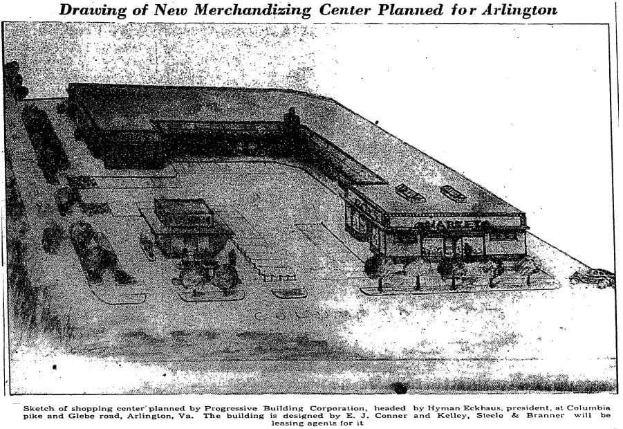 drawing of shopping center (1940)