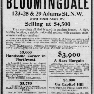 1906 Bloomingdale advertisement