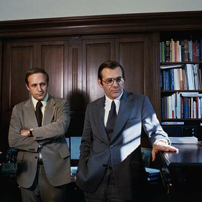 Cheney and Rumsfeld in 1975