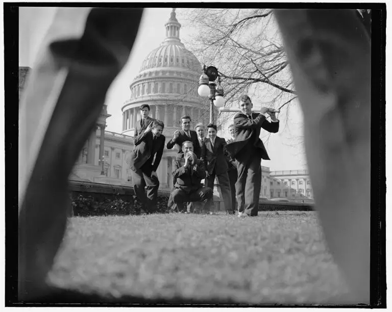 Baseball in front of the Capitol Building