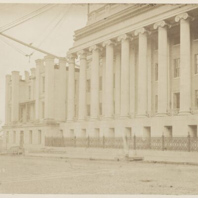 Construction of the south wing of the Treasury building