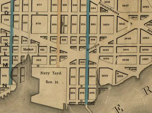 map around the Navy Yard