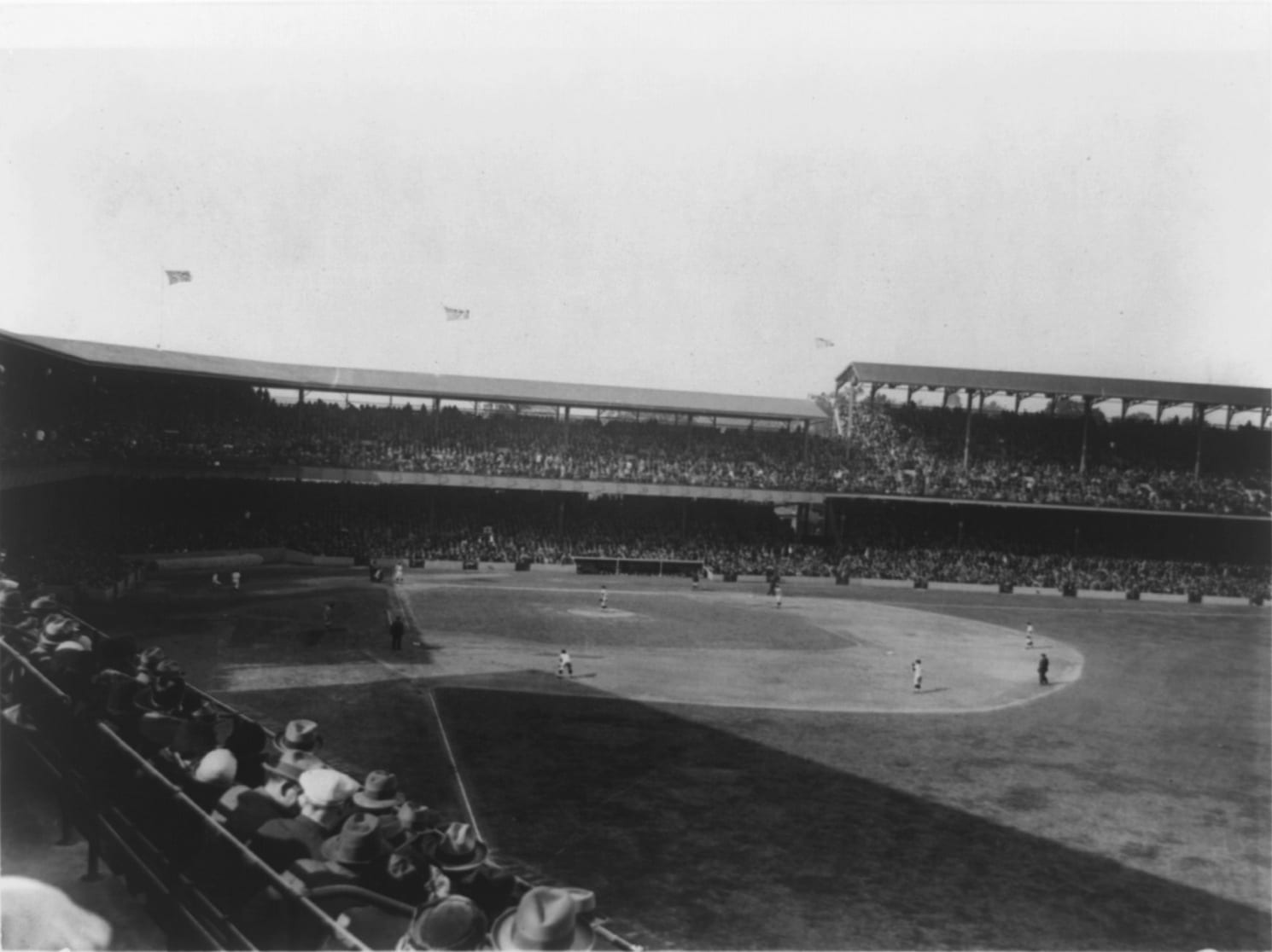 looking towards the infield from right field