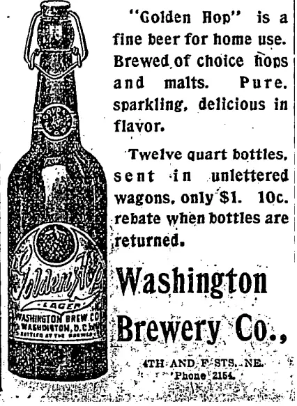 Washington Brewing Company advertisement