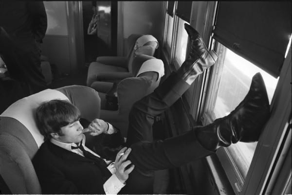 John Lennon on the train to DC