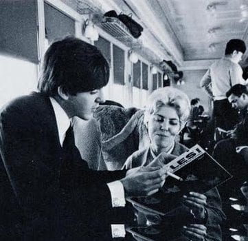 Paul McCartney on the train to Washington