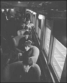 Beatles on the train