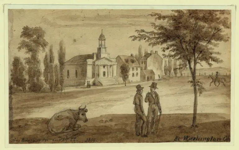 1839 print of Pennsylvania Ave.