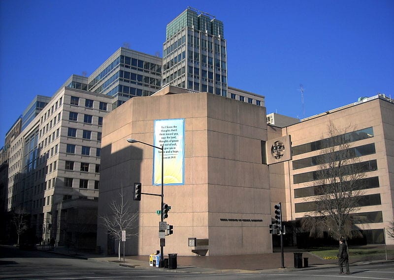 Third Church of Christ, Scientist located at 900 16th Street, Northwest in downtown Washington, D.C. The building was designed by Araldo Cossutta of I.M Pei & Partners, and is an example of brutalist architecture. The church's 2009 property value is $9,670,000.