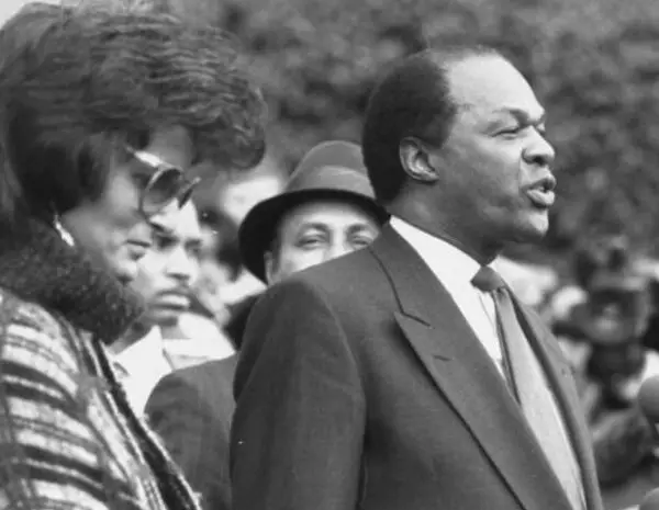 Mayor Marion Barry and his wife Effi