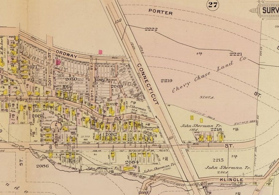 1909 map of Cleveland Park