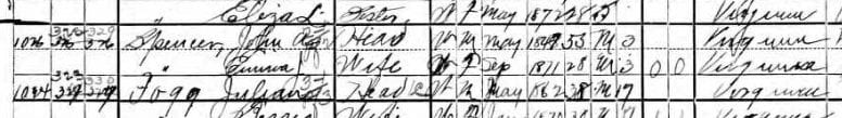 John A. Spencer in the 1900 U.S. Census
