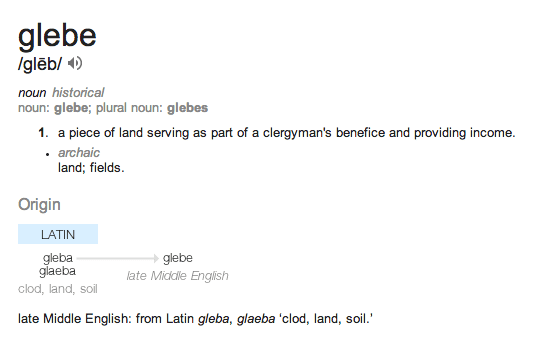 definition of glebe