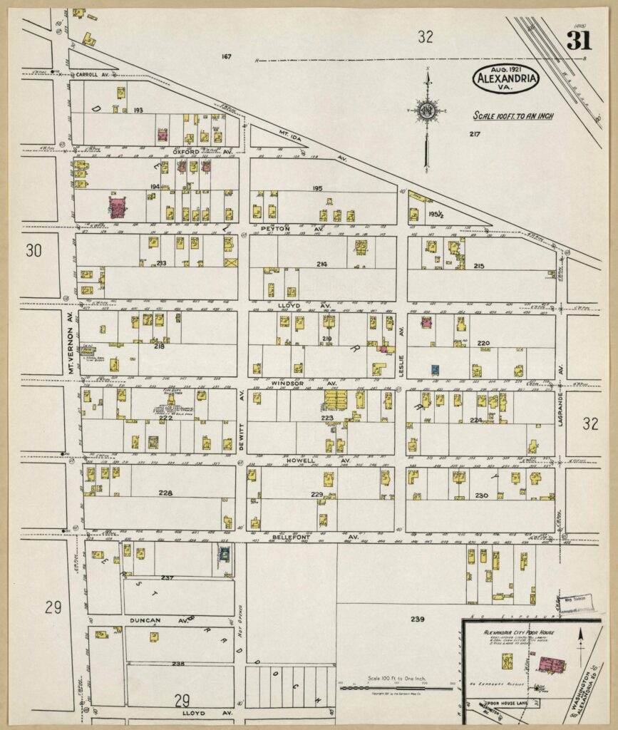 1921 map of Del Ray