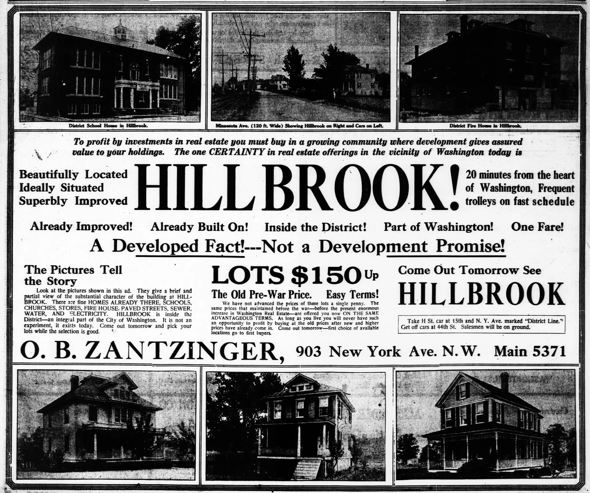 Hillbrook advertisement 1918