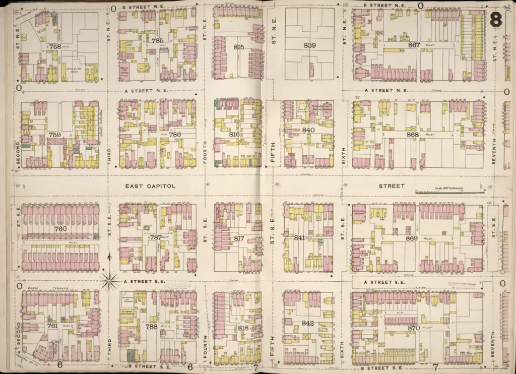 1888 map of East Capitol St.