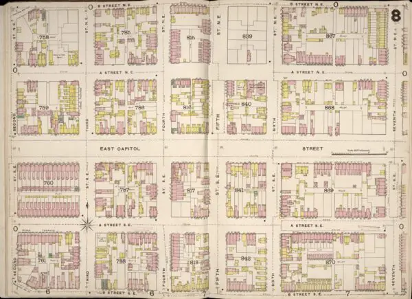1888 map of East Capitol St.