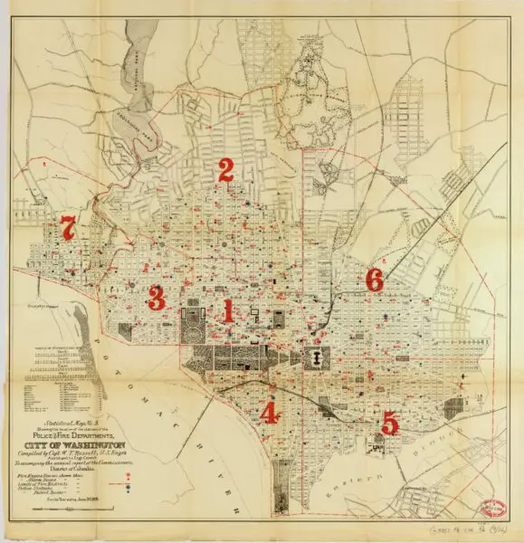Fire and Police Station location s in 1880