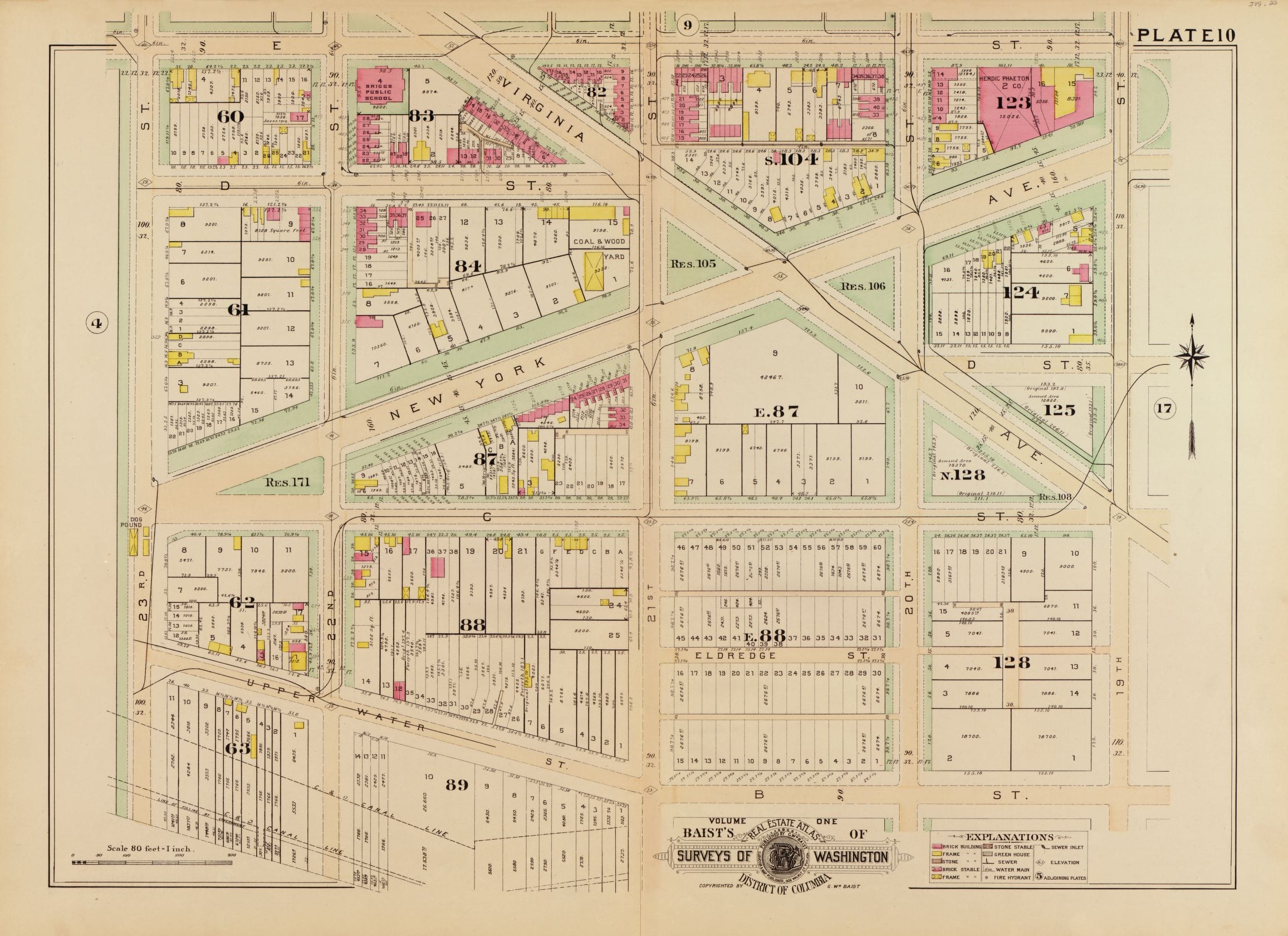 1903 map of Foggy Bottom