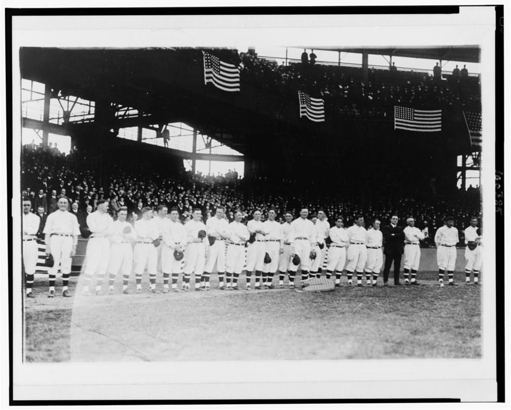 Opening day at Griffith Stadium 1918