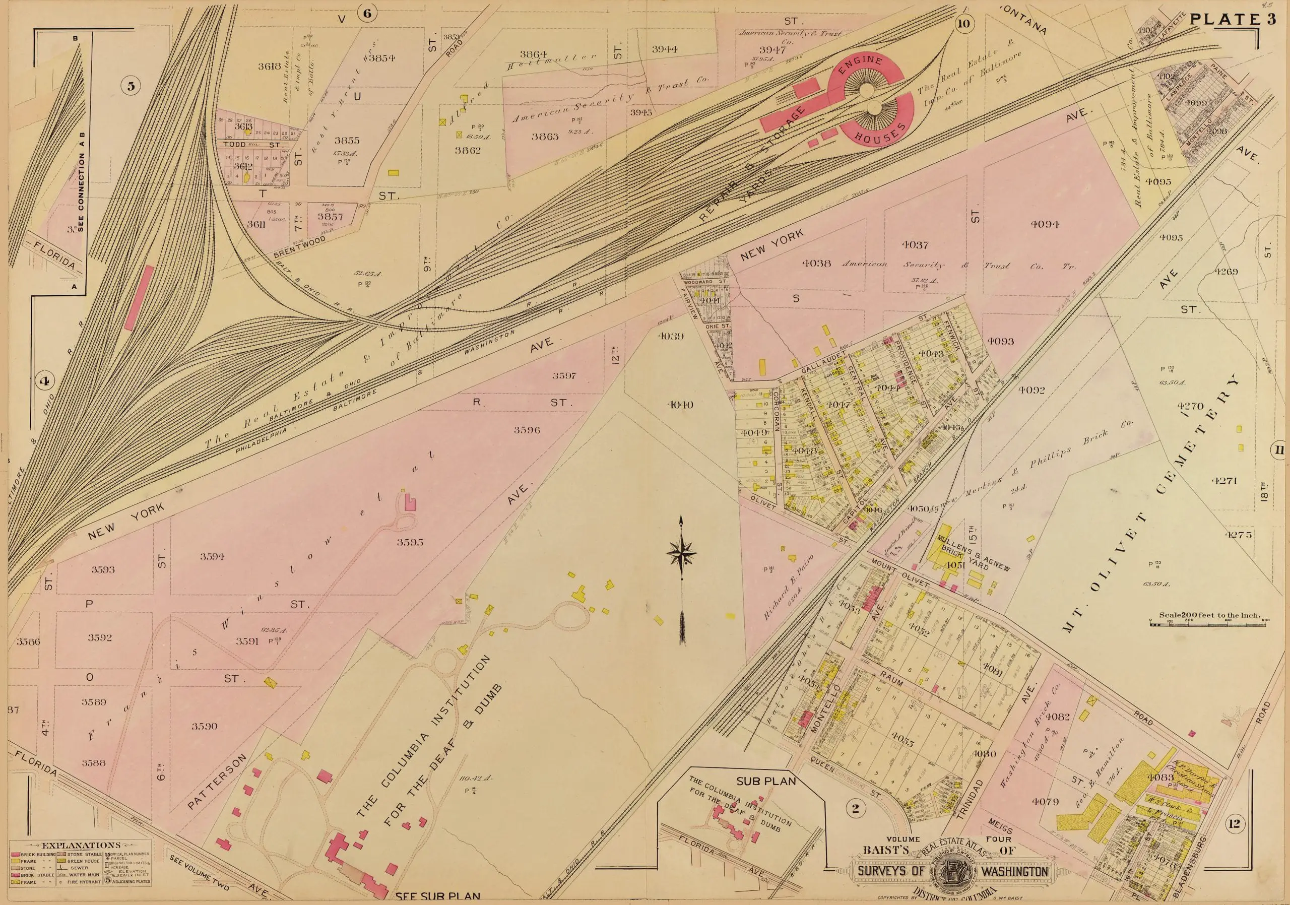 1907 map of Gallaudet University