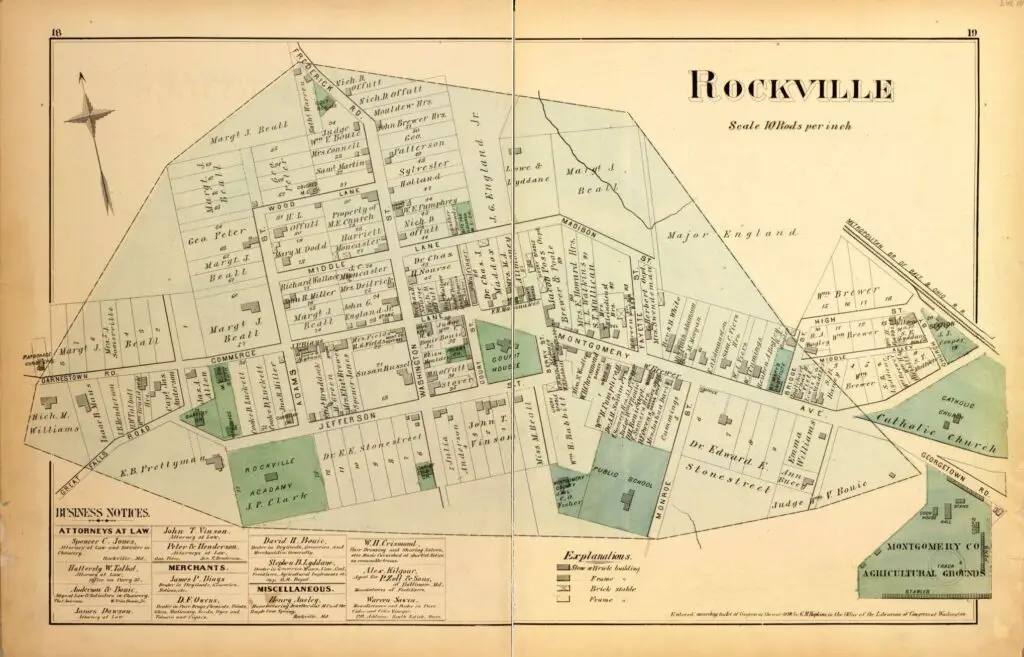1887 map of Rockville