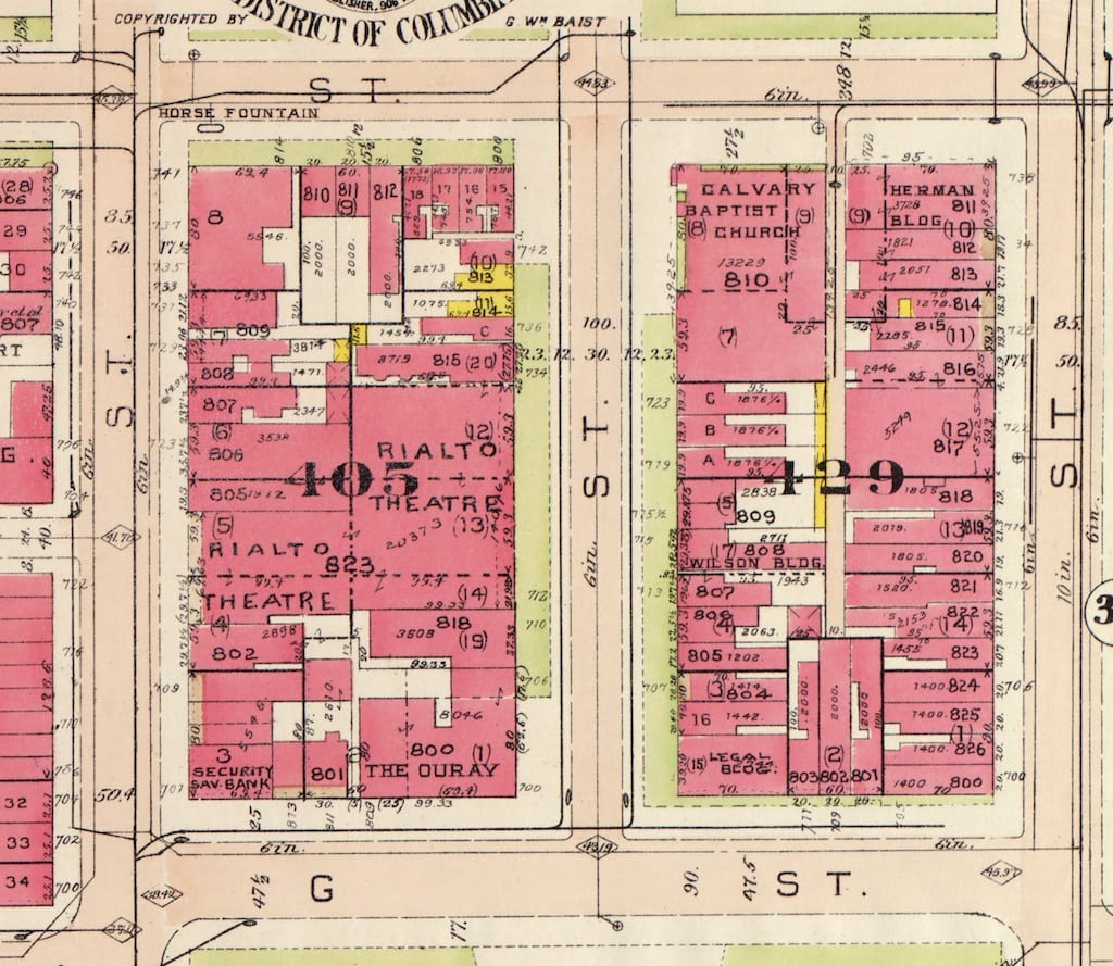 9th and G St. NW in 1919