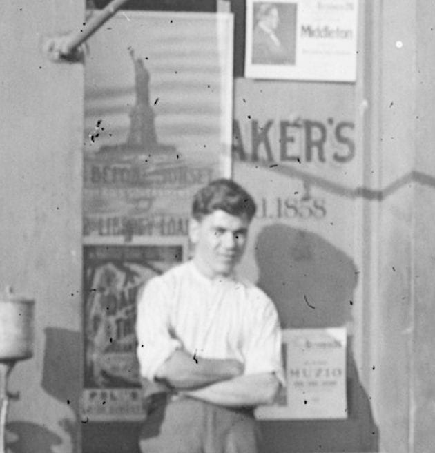 young man in front of Shoomaker's