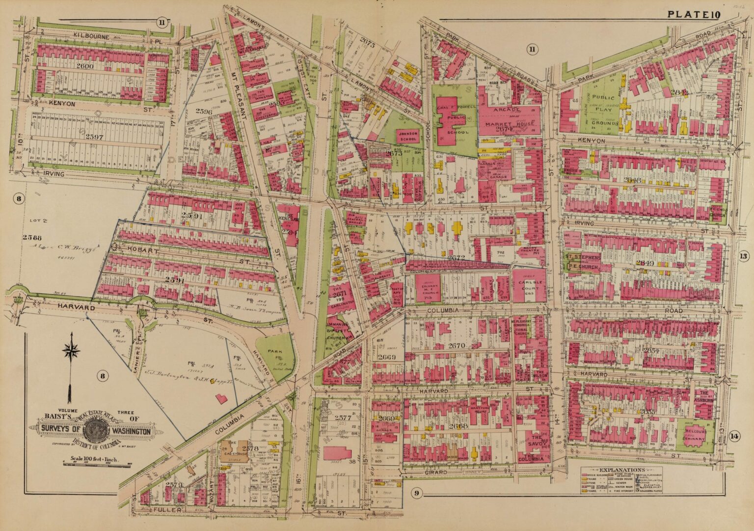 Exploring the Past: A Look at an Old Map of Columbia Heights and 16th ...