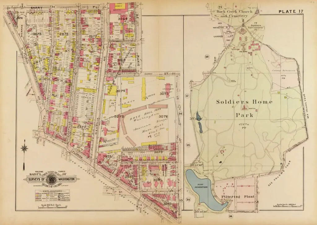 1909 map of area around Boundary Field