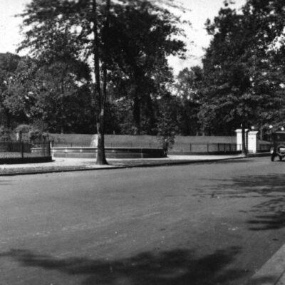 South portico of the White House as seen through entrance from East Executive Ave., N.W.