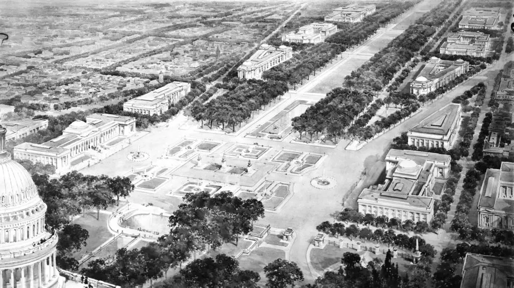proposed National Mall in early 1900s