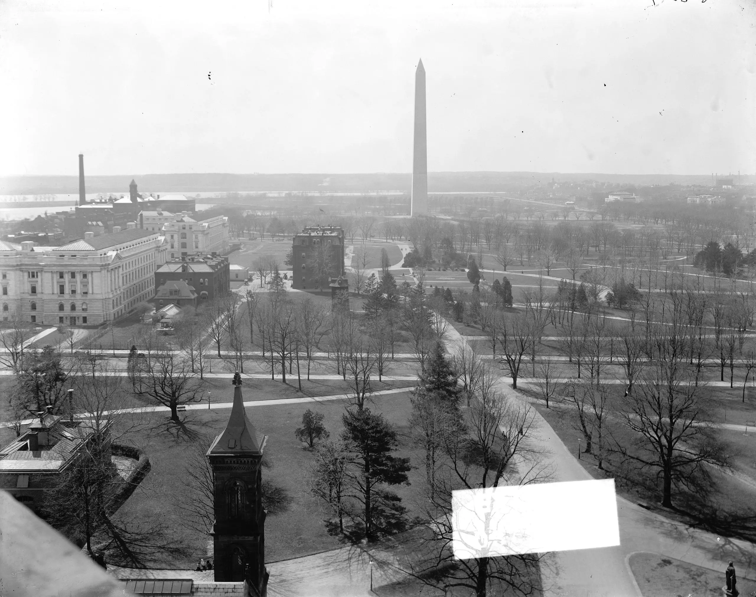 view of Mall from Smithsonian