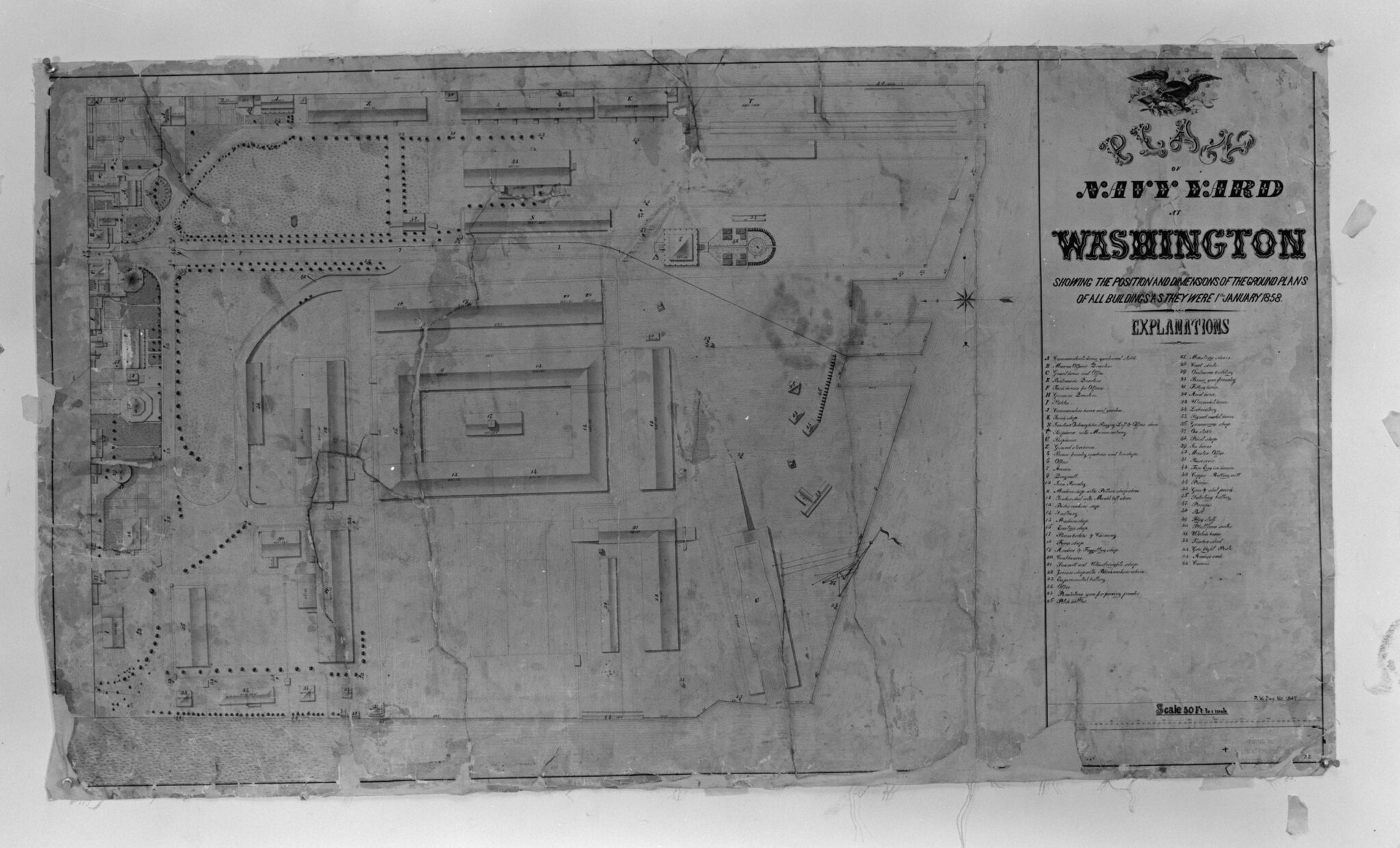 A Look Back at the Navy Yard in 1858 Exploring the Historic Plan