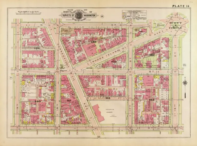 1919 map of Dupont and Farragut