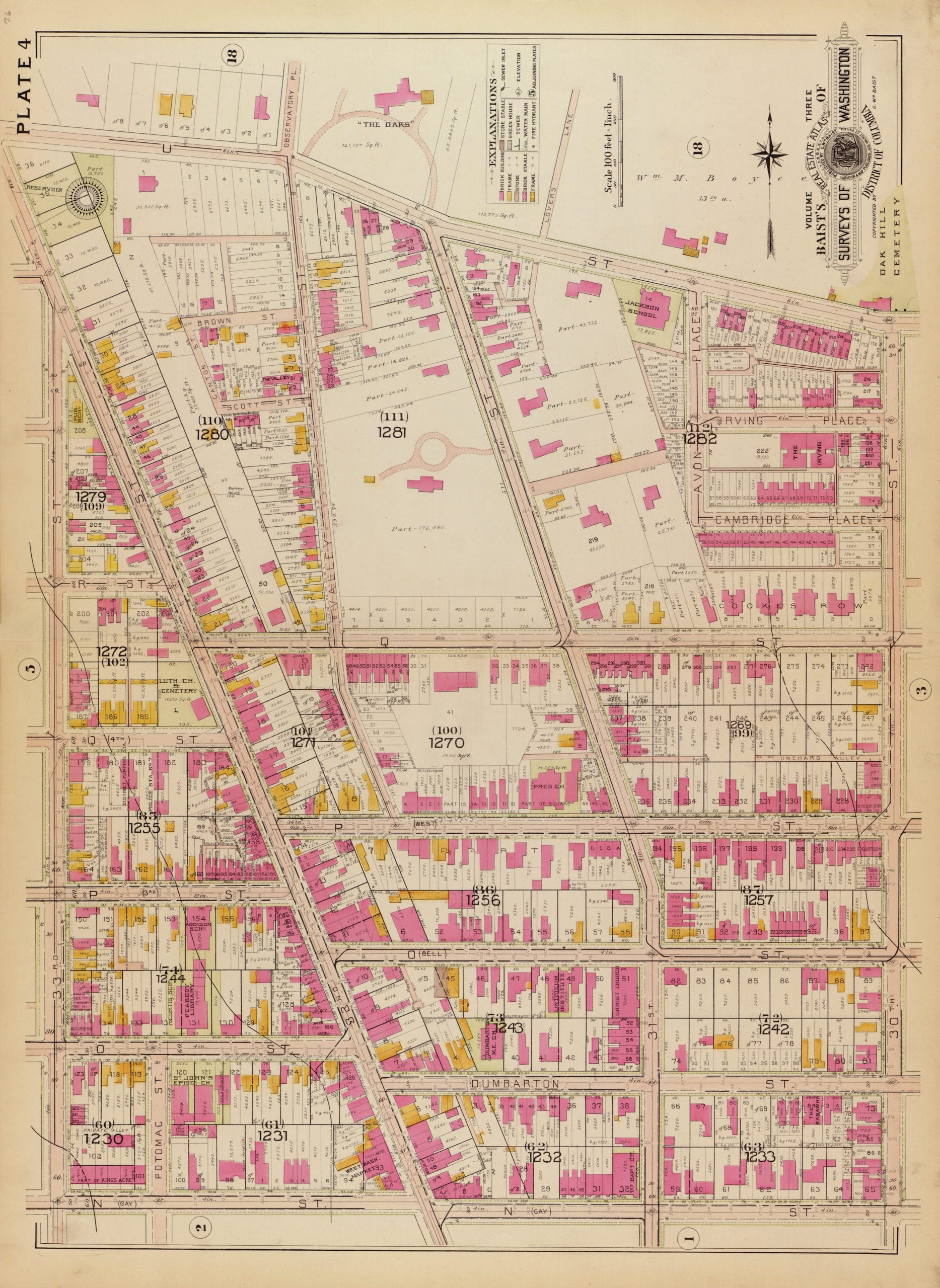 1903 map of Wisconsin Ave.