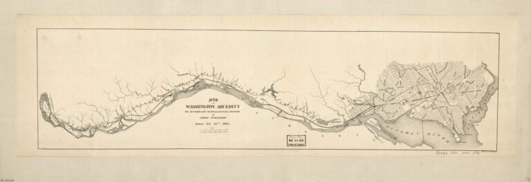 1864 map of the Washington Aqueduct