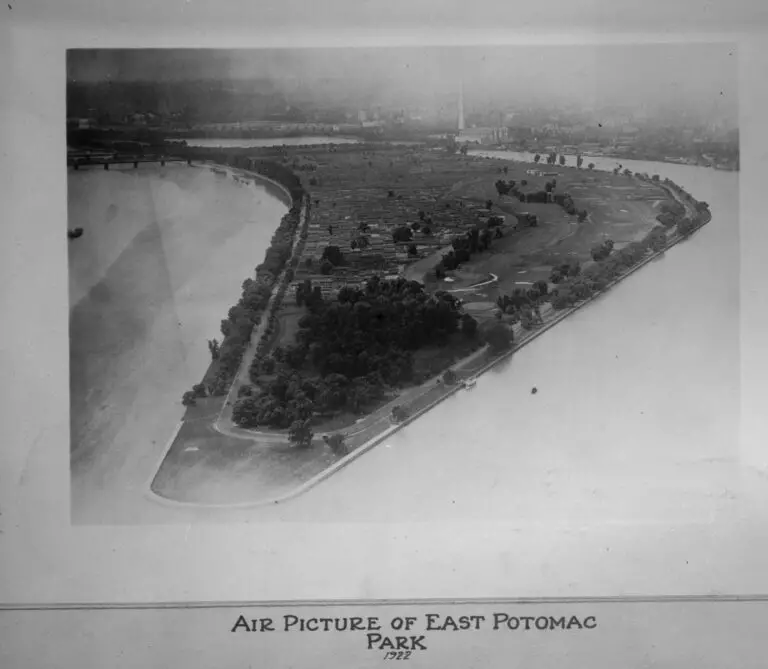 aerial view of East Potomac Park