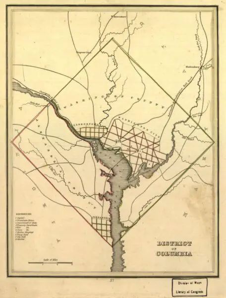 1835 map of Washington