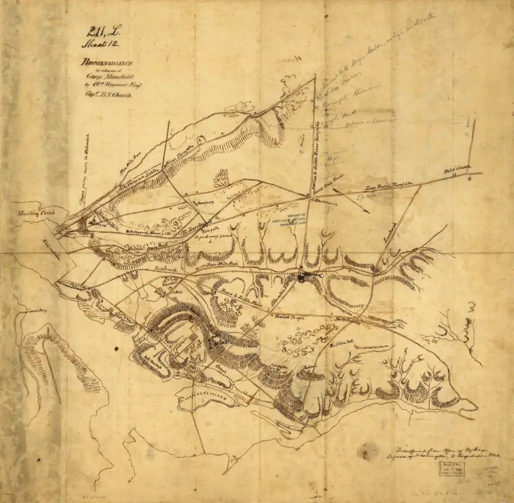 1861 Civil War map of Virginia