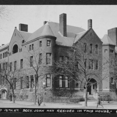 View of house at 800 16th Street NW once occupied by Secretary of State John Hay (1898-1905).