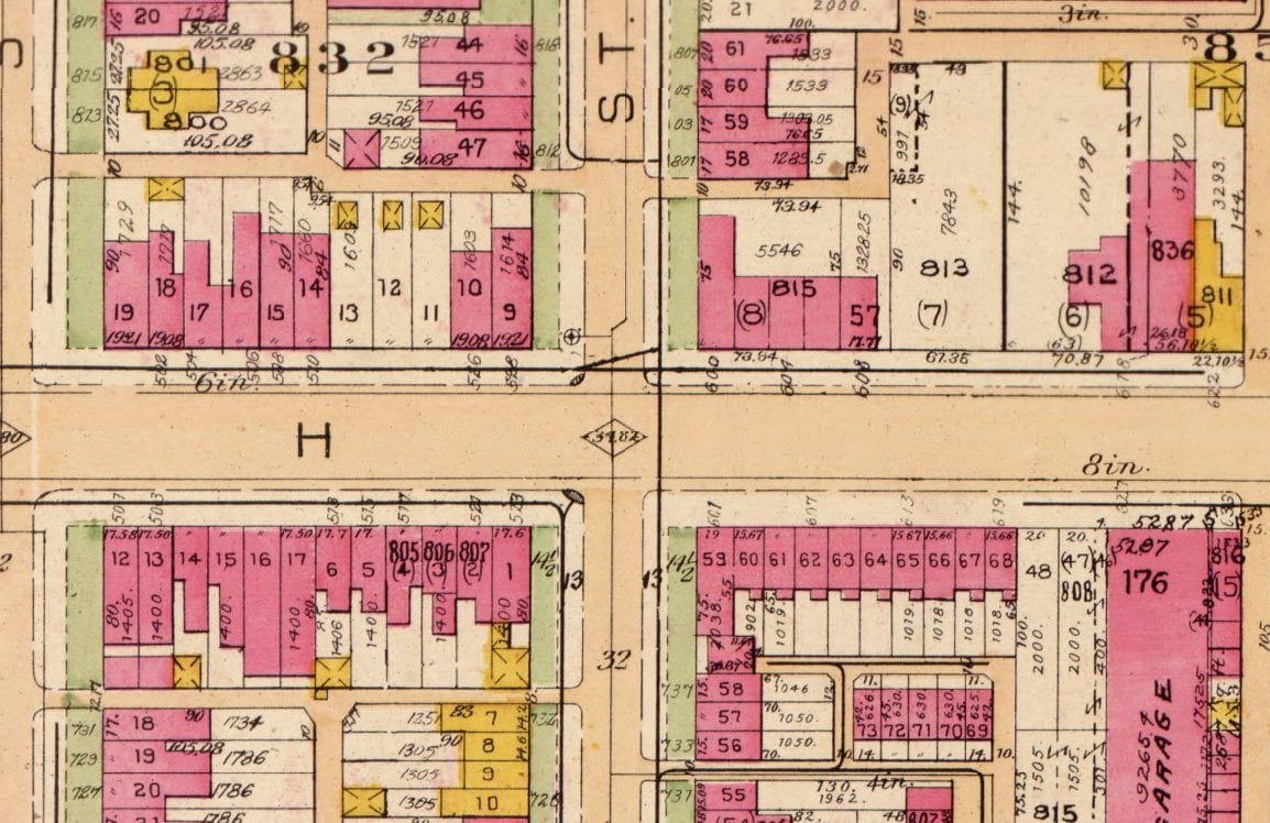 6th and H St. NE in 1921